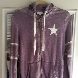 Vintage style skater zip up hoodie